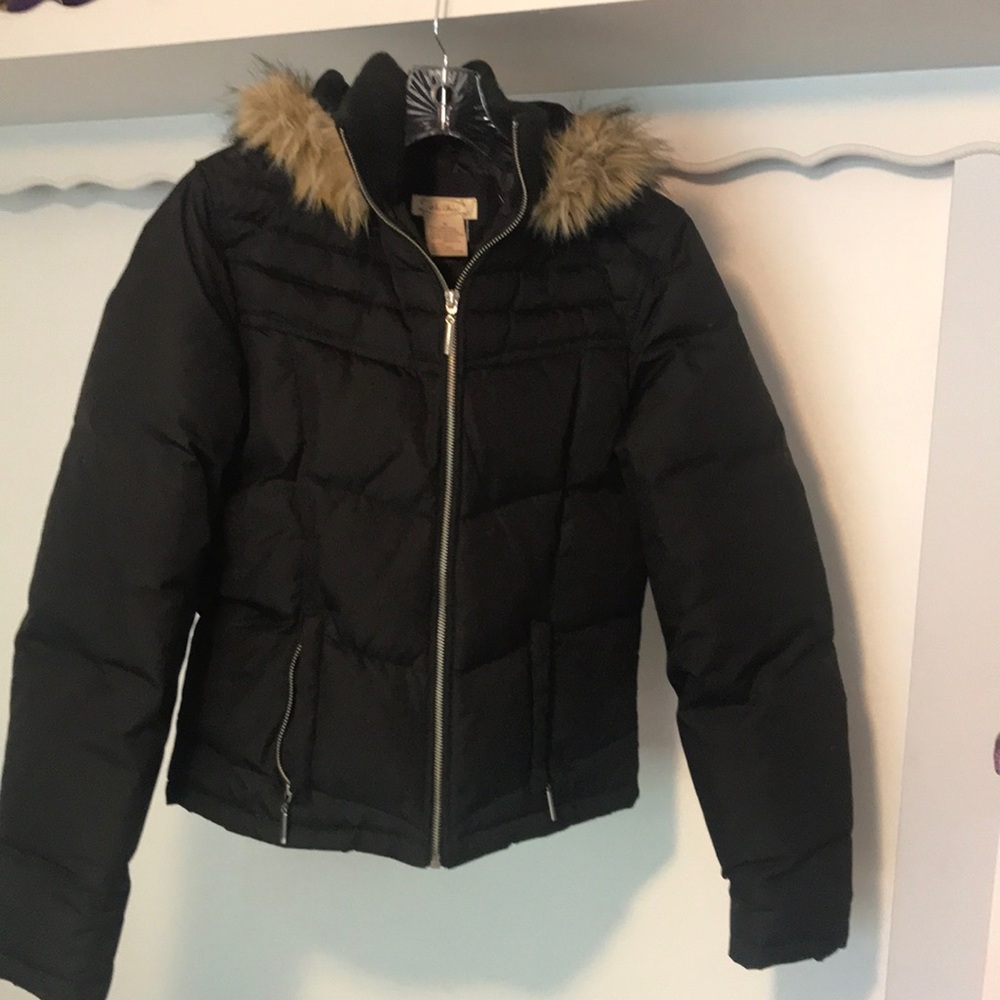BluChic down puff jacket with faux fur lined hood